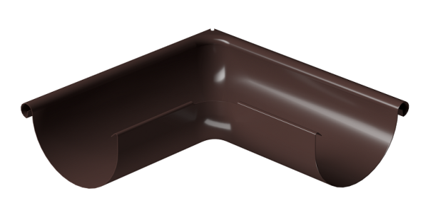 Угол внешний 90° D125 Döcke STAL PREMIUM Шоколад, (RAL 8019) купить в Нижнем Тагиле