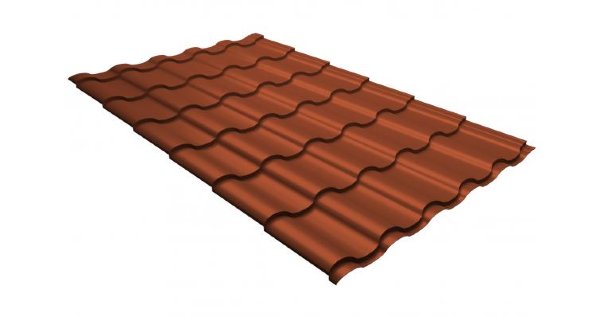 Металлочерепица кредо GL 0,5 GreenСoat Pural RR 750 кирпично-красный (RAL 8004 терракота) купить в Нижнем Тагиле