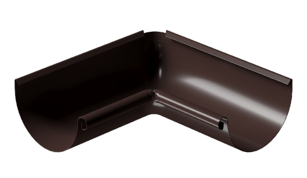 Угол внутренний 90° D125 Döcke STAL PREMIUM Шоколад, (RAL 8019) купить в Нижнем Тагиле