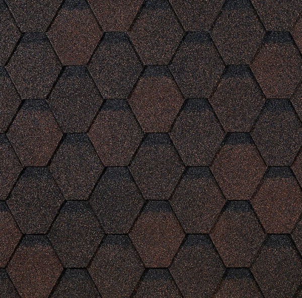 Гибкая черепица EURASIA Docke, Коллекция ШЕСТИГРАННИК Коричневый купить в Нижнем Тагиле