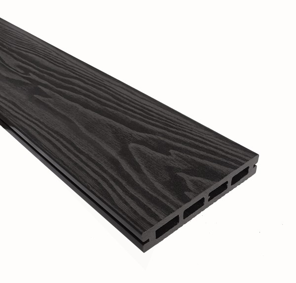Террасная доска из ДПК Terrapol Смарт 3D Пустотелая с пазом Черное дерево купить в Нижнем Тагиле