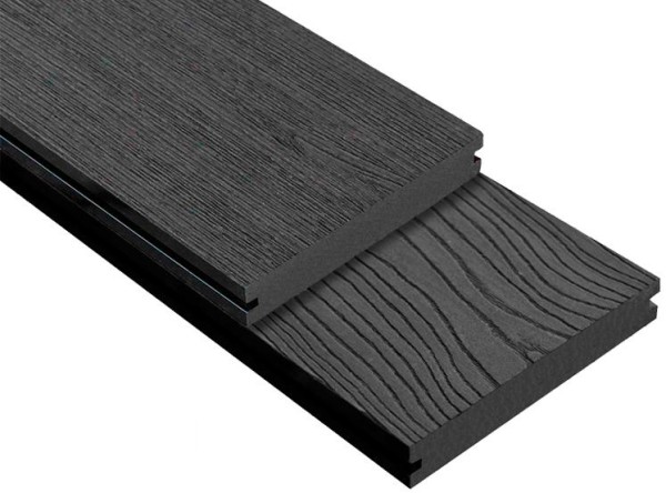 Террасная доска ДПК Outdoor 3D полнотелая STORM/OCEAN BLACK черная купить в Нижнем Тагиле