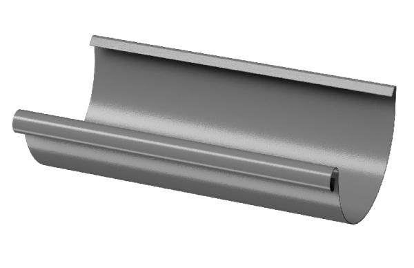 Желоб полукруглый D125 3 м Döcke STAL PREMIUM Графит, (RAL 7024) купить в Нижнем Тагиле