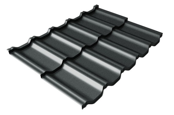 Металлочерепица модульная Квинта Uno Grand Line c 3D резом 0,5 Satin RAL 7016 антрацитово-серый купить в Нижнем Тагиле