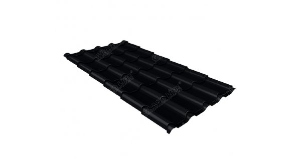 Металлочерепица камея 0,45 Drap RAL 9005 черный купить в Нижнем Тагиле