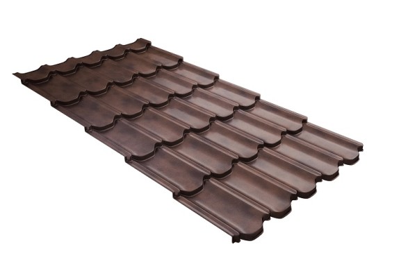 Металлочерепица квинта плюс с  3D резом 0,45 Safari Twincolor Brown купить в Нижнем Тагиле