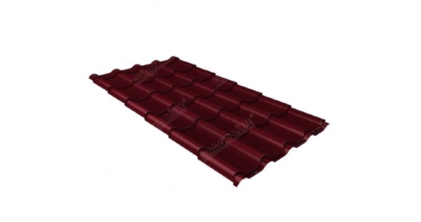 Металлочерепица камея 0,45 Drap RAL 3005 красное вино купить в Нижнем Тагиле