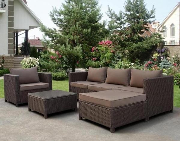 Комплект мебели AFINA плетеной из иск. ротанга YR821A Brown/Beige купить в Нижнем Тагиле