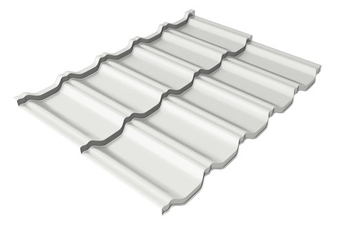Металлочерепица модульная Квинта Uno Grand Line c 3D резом 0,5 Satin RAL 9003 сигнальный белый купить в Нижнем Тагиле
