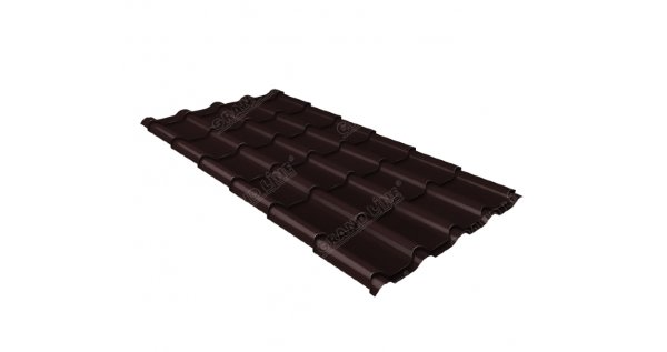 Металлочерепица камея GL 0,5 Quarzit RAL 8017 Metallic купить в Нижнем Тагиле