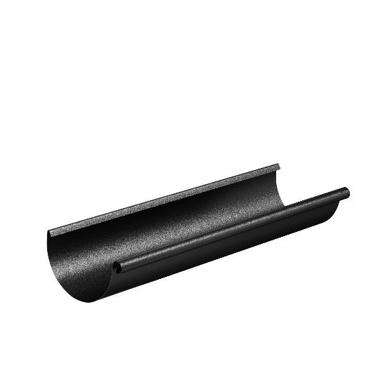 Водосток Aquasistem, система 125x90 - Водосточный желоб 3.00м RAL 9005 Чёрный купить в Нижнем Тагиле