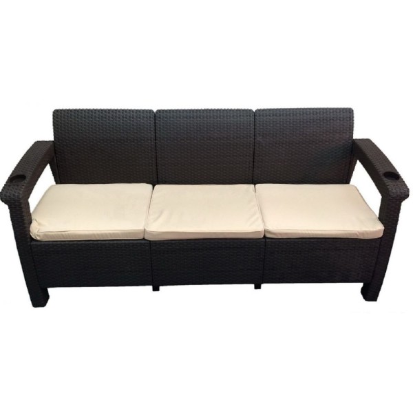 Трёхместный диван  Yalta Sofa 3 Seat венге купить в Нижнем Тагиле
