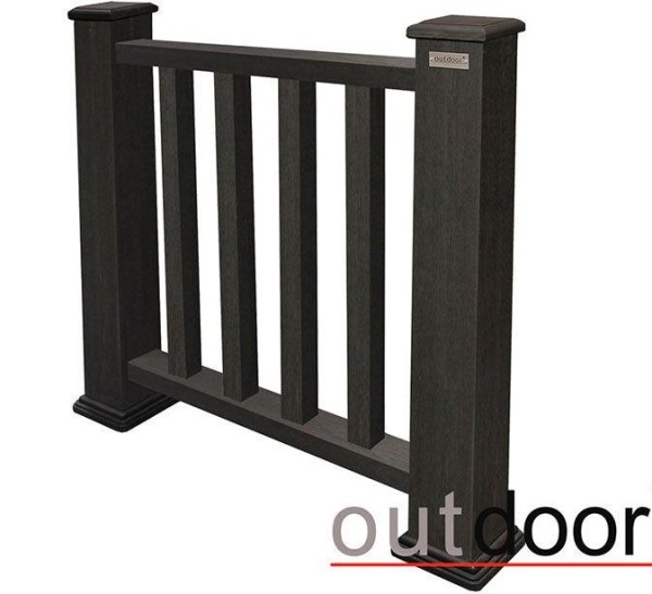 Ограждение из ДПК Outdoor Классик 3D STORM чёрный купить в Нижнем Тагиле