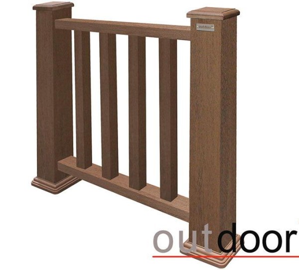 Ограждение из ДПК Outdoor Классик 3D STORM коричневый микс купить в Нижнем Тагиле