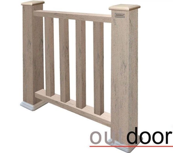 Ограждение из ДПК Outdoor Классик 3D STORM серый микс купить в Нижнем Тагиле