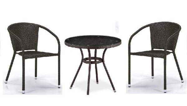 Комплект плетеной мебели AFINA из иск. ротанга Асоль-7 T282ANT/Y137C-W53 Brown 2Pcs купить в Нижнем Тагиле