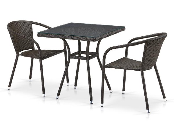 Комплект плетеной мебели AFINA из иск. ротанга T282BNT/Y137C-W53 Brown 2Pcs купить в Нижнем Тагиле