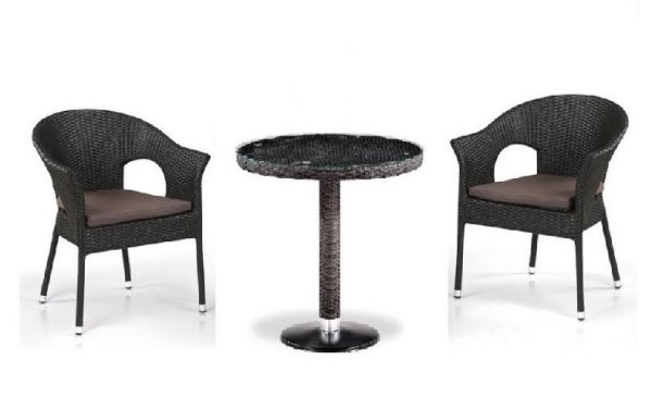 Комплект плетеной мебели AFINA из иск. ротанга T601/Y79A-W53 Brown 2Pcs купить в Нижнем Тагиле