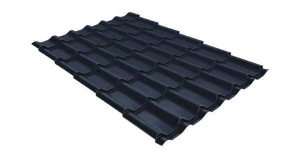 Металлочерепица классик 0,5 Satin RAL 7024 мокрый асфальт купить в Нижнем Тагиле