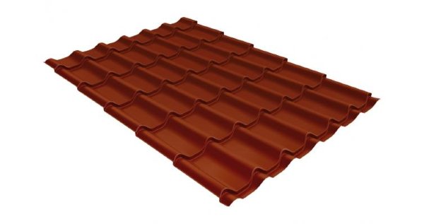Металлочерепица классик 0,5 Satin RAL 8004 терракота купить в Нижнем Тагиле