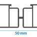 Лага алюминиевая KRONEX 50x25x3000 мм несущая купить в Нижнем Тагиле