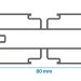 Лага алюминиевая KRONEX 80x40x3000 мм конструктивная купить в Нижнем Тагиле