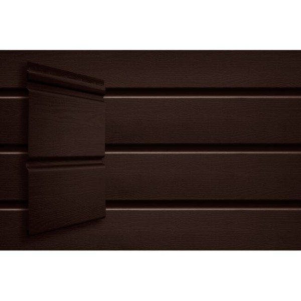 Виниловый сайдинг Grand Line Double-Брус Тёмный Дуб купить в Нижнем Тагиле
