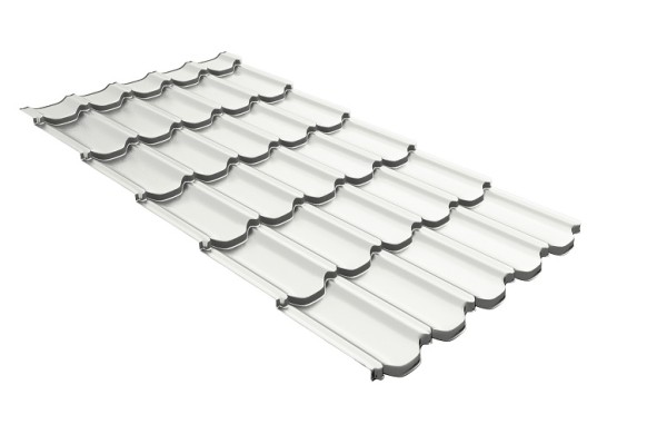 Металлочерепица квинта плюс с 3D резом 0,5 Satin RAL 9003 сигнальный белый купить в Нижнем Тагиле