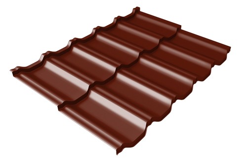 Металлочерепица модульная Квинта Uno Grand Line c 3D резом 0,5 Satin RAL 3005 красное вино купить в Нижнем Тагиле