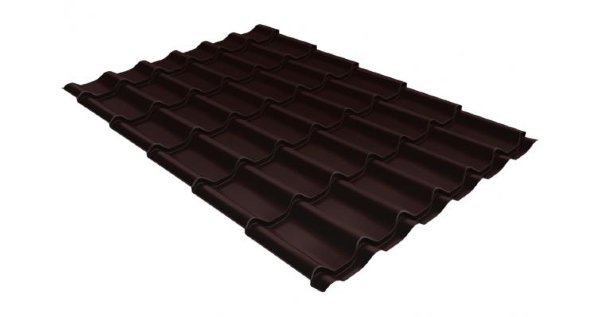Металлочерепица классик 0,5 Satin RAL 8017 шоколад купить в Нижнем Тагиле