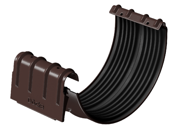Соединитель желобов D125 Döcke STAL PREMIUM Шоколад, (RAL 8019) купить в Нижнем Тагиле