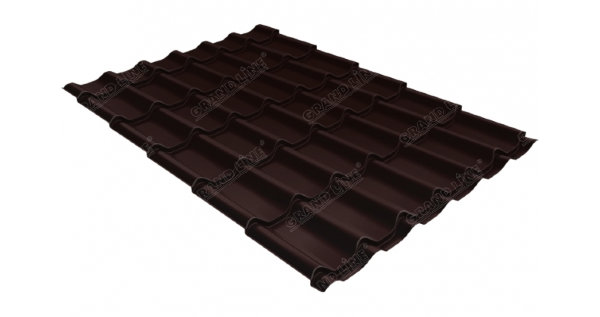 Металлочерепица классик GL 0,5 Quarzit RAL 8017 шоколад Metallic купить в Нижнем Тагиле