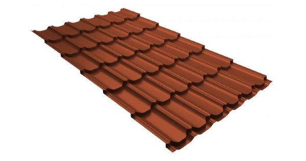 Металлочерепица квинта плюс 0,5 GreenCoat Pural RR 750 кирпично-красный (RAL 8004 терракота) купить в Нижнем Тагиле